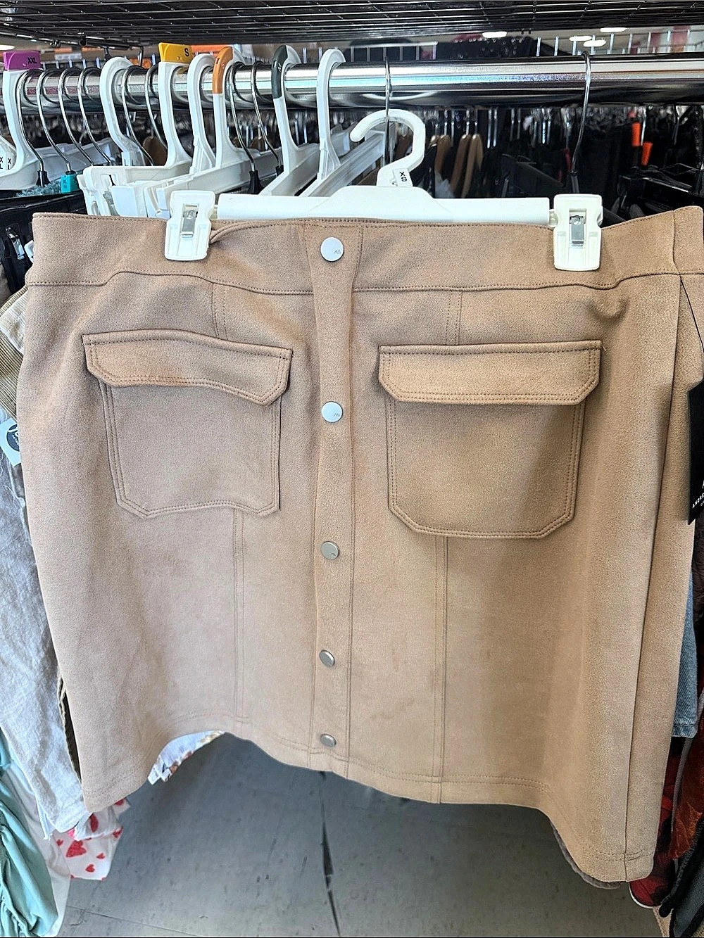 Andrew Marc Utility Mini Skirt in Brown Size XL NWT